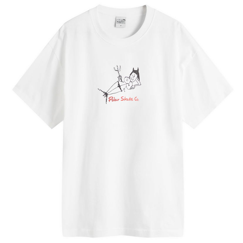 T-paita Polar Skate Co. Devil Woman Tee Large Valkoinen | PSC-CO-67