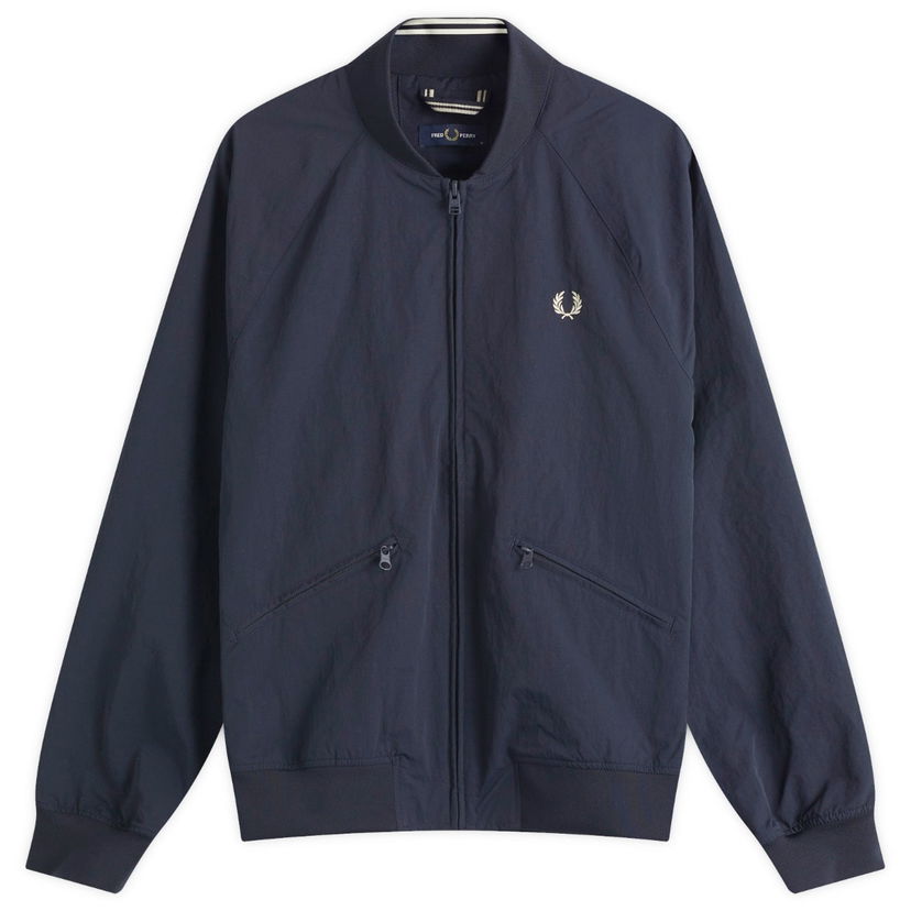Bomber-takki Fred Perry Fred Perry Men's Textured Tennis Bomber Jacket Tummansininen | J9039-608