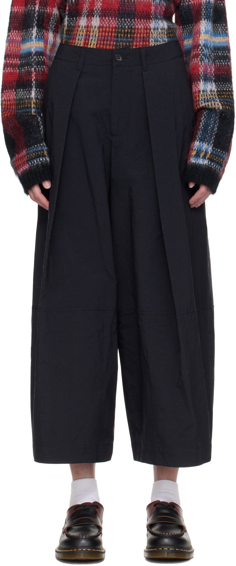 Housut YMC YMC Deadbeat Pleated Trousers Tummansininen | Q4XMD