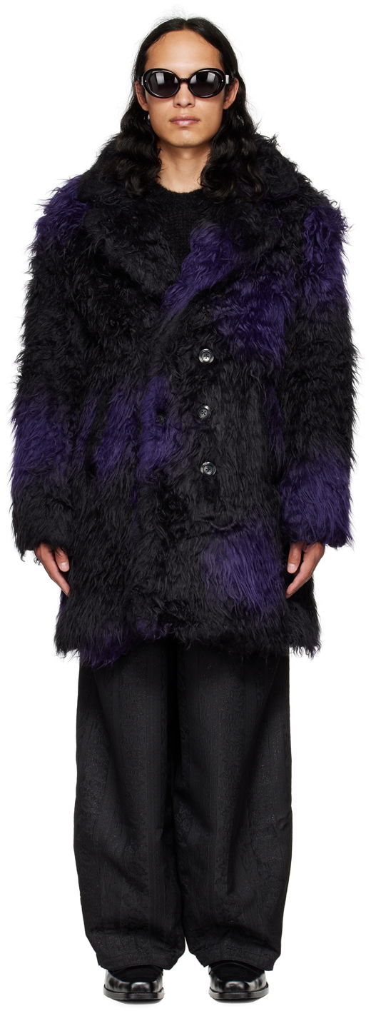 Takit Needles NEEDLES Faux-Fur Coat Violetti | LQ099