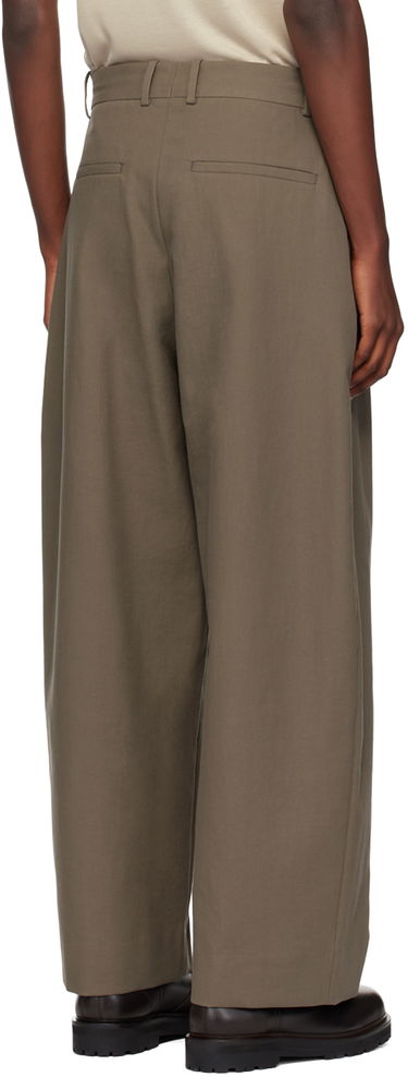 Housut Studio Nicholson Studio Nicholson Line Pleated Trousers Vihreä | LINE SNM - 1185, 2