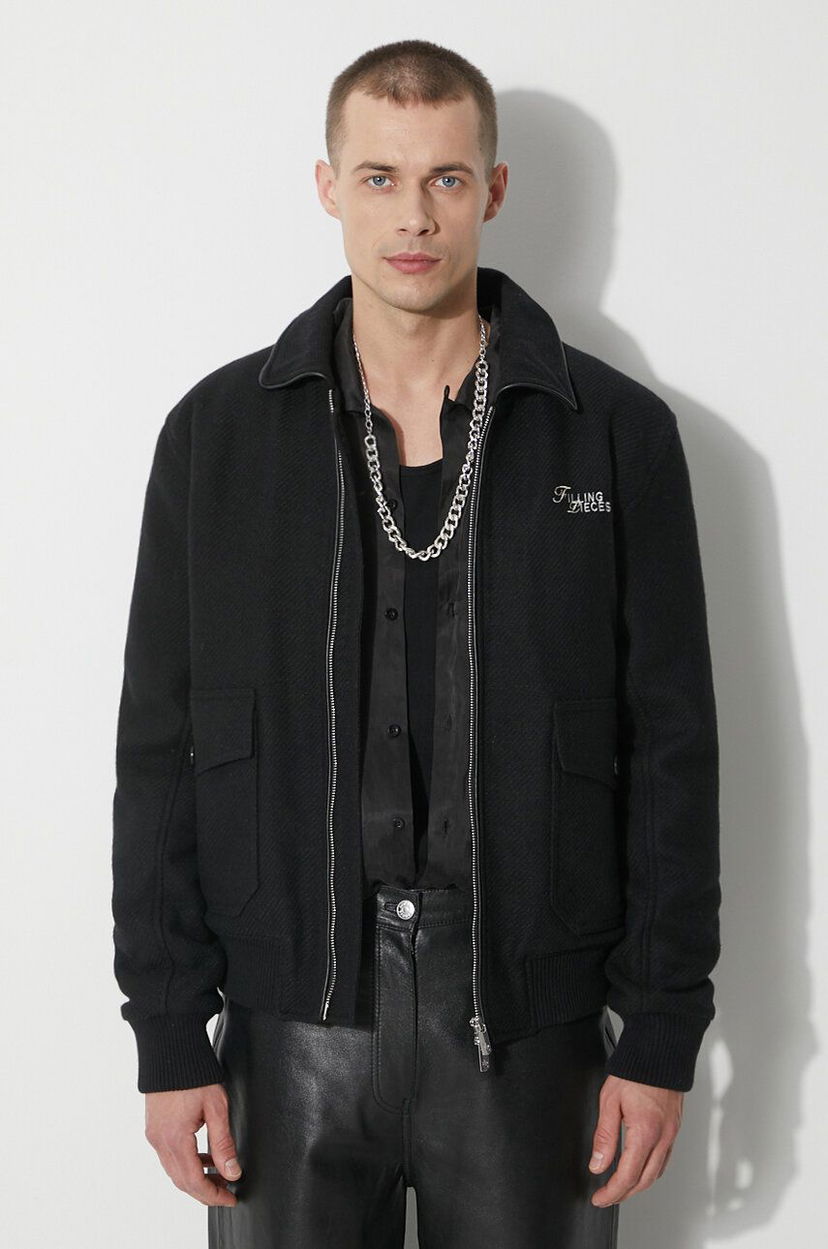 Bomber-takki Filling Pieces Filling Pieces Wool Bomber Jacket Musta | 78634101861