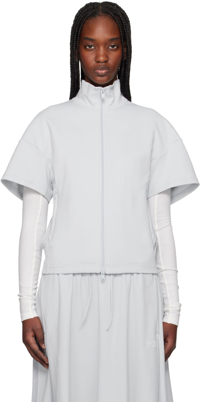 Mekko Y-3 Y-3 Short Sleeve Track Jacket Harmaa | JL6671