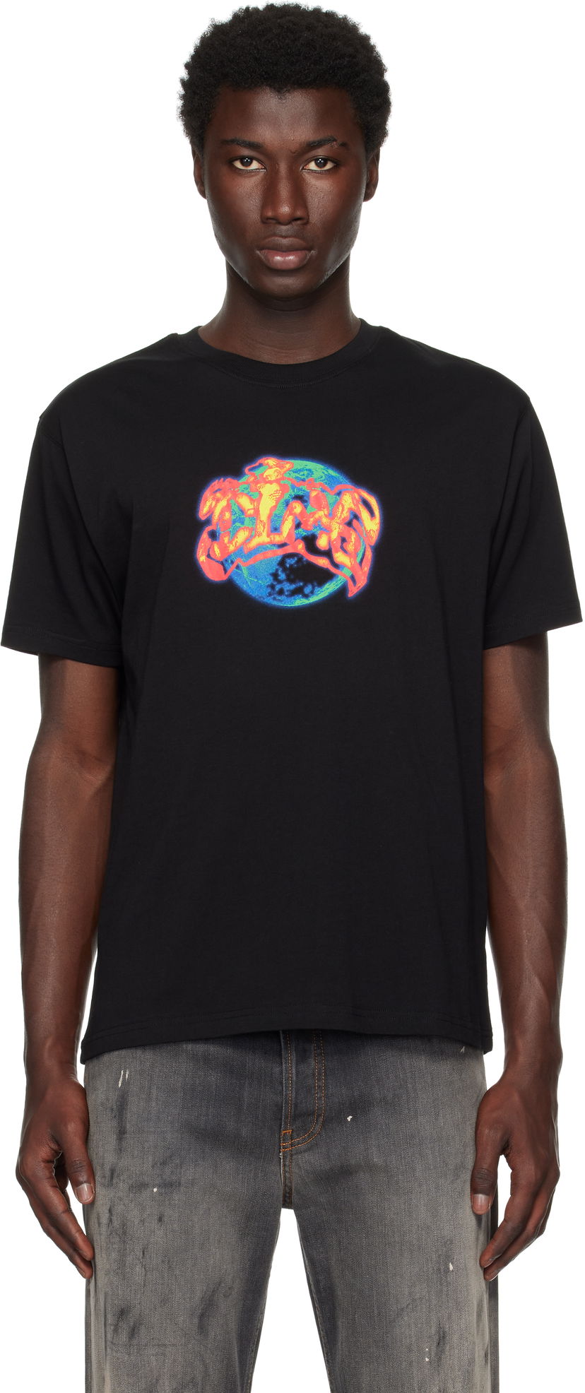 T-paita Dime Dime Global Graphic T-Shirt Musta | DIMESU2558BLK