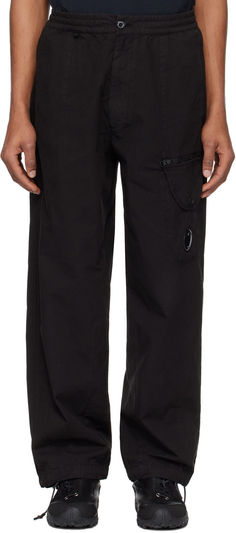 Cargo housut C.P. Company C.P. Company Microreps Boxy Lens Cargo Pants Musta | 18CMPA094A-006475G