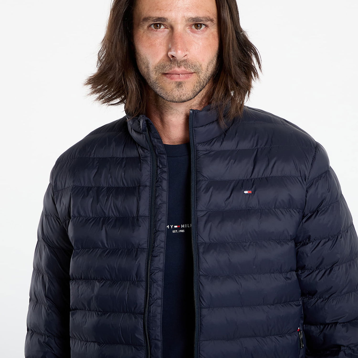 Puffer takki Tommy Hilfiger Tommy Hilfiger Core Packable Jacket Tummansininen | MW0MW39990 DW5, 1