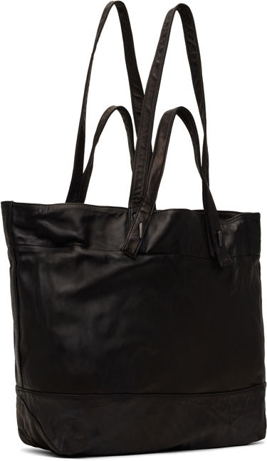 Kangaskassi Yohji Yamamoto YOHJI YAMAMOTO Horse Double Handle Leather Tote Musta | HP-I01-770, 1