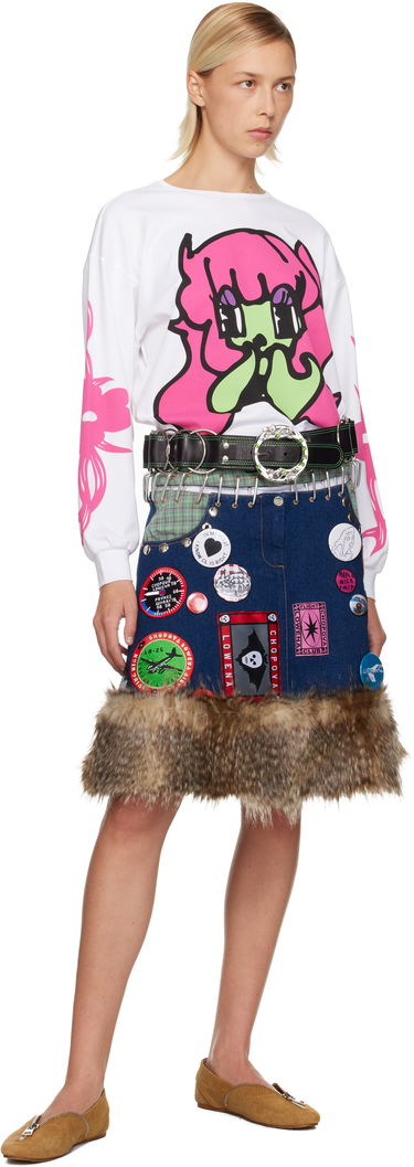 T-paita Chopova Lowena Chopova Lowena Bashful Oversized Graphic Jersey T-shirt Valkoinen | 2403, 3