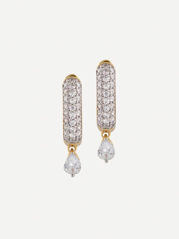 Korvakorut GUESS Sparkling Rectangle Drop Earrings Valkoinen | JSBE04506JW, 0