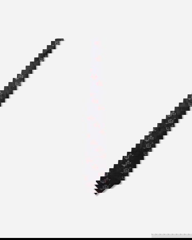 Asusteet Junya Watanabe Silk Tie with Crest Pattern Musta | WP-K408-W25 1, 1