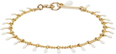 Rannerengas ISABEL MARANT Gold Chain Bracelet With White Charms Valkoinen | BR0003FA-A3B01B, 0
