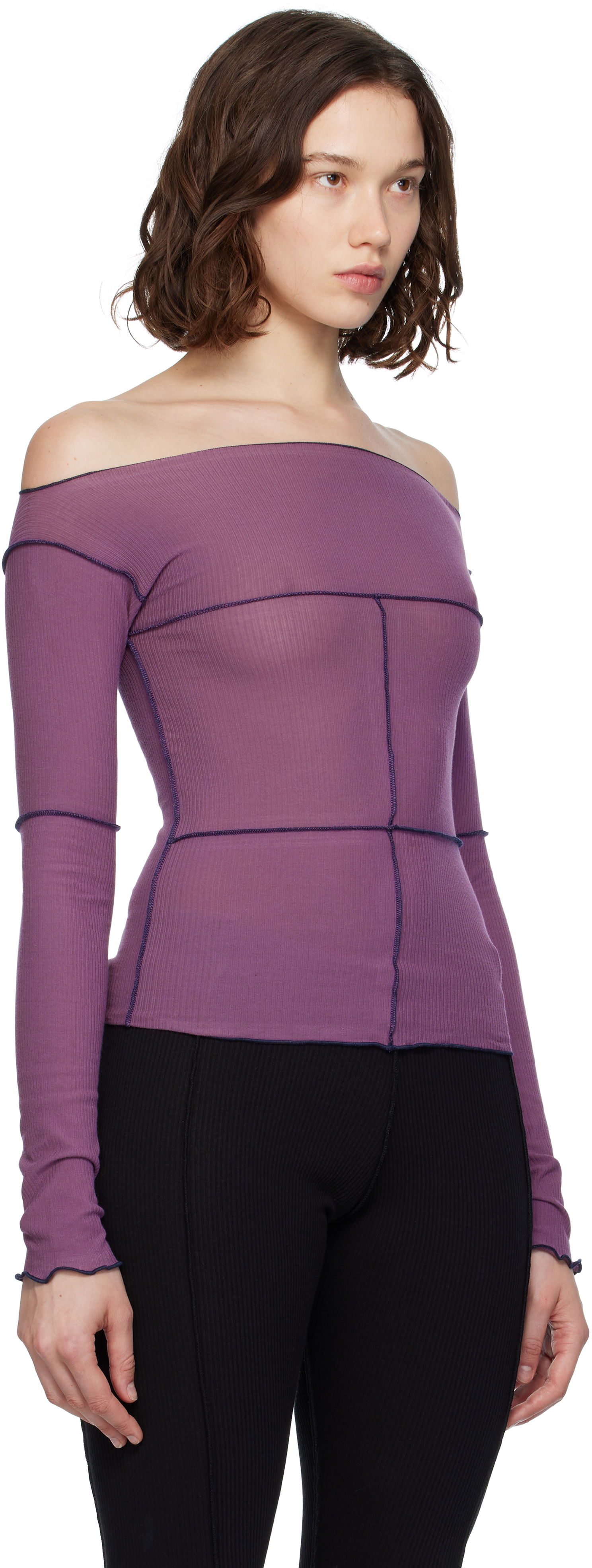 Tankkitoppi Baserange Baserange Cinder Off-the-Shoulder Top Violetti | TTCL-CR-AU25, 1
