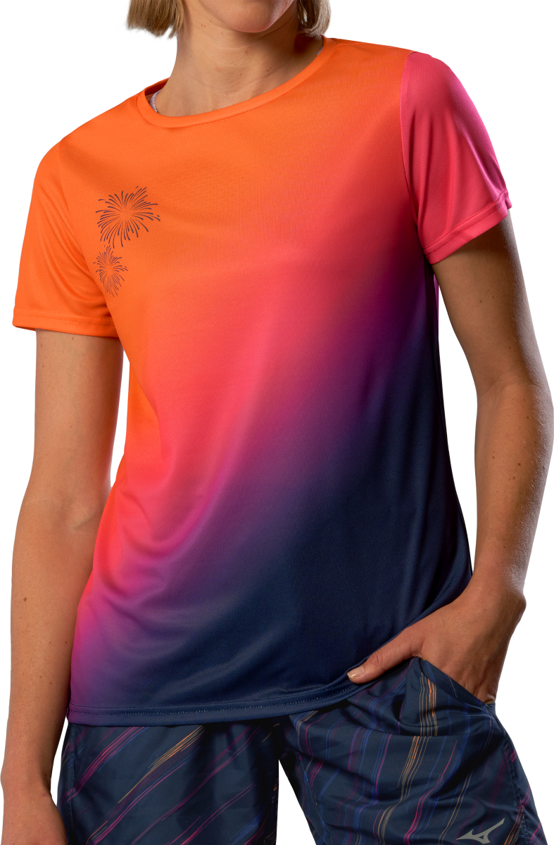 T-paita Mizuno Fireworks Print Athletic T-Shirt Hanabi Monivärinen | j2gac750-97