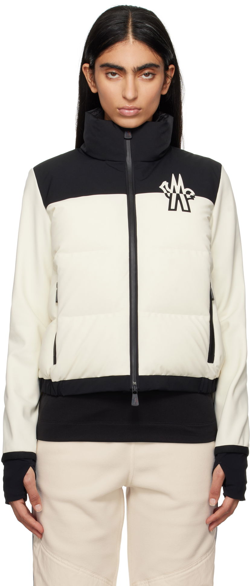 Puffer takki Moncler Maglia Cropped Down Puffer Jacket Valkoinen | 8G00012-80280