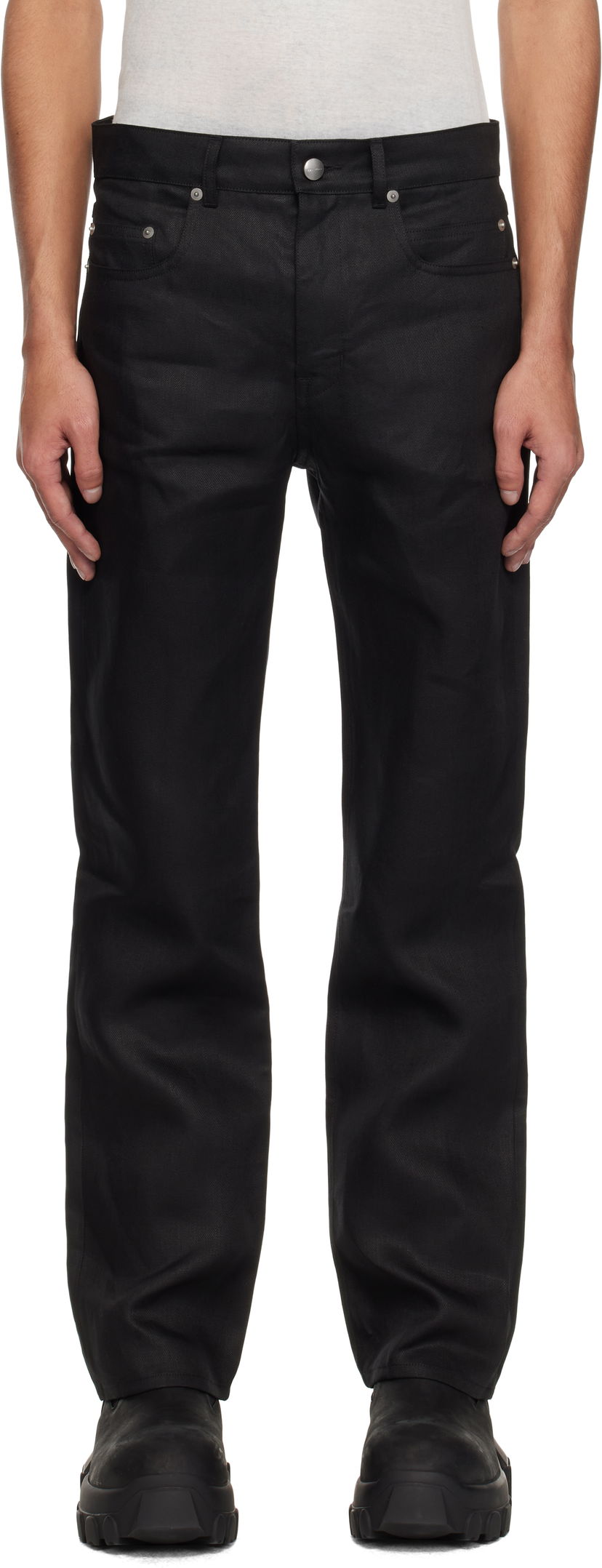 Jeans Rick Owens Rick Owens Hollywood Headon Utility Jeans Musta | RR01E5308 TWL
