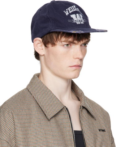 Korkki We11done We11done Distressed Collegiate Cap Tummansininen | WD-AH2-25-407-U-NV, 1