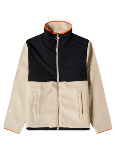 Takki AMI Heart Sherpa Zip Fleece Jacket Musta | HJK007-761-151
