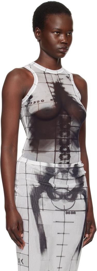 Mekko Jean Paul Gaultier Jean Paul Gaultier 'The Squeletor' Printed Bodysuit Valkoinen | 25/33-F-BD058-T580-0100, 1