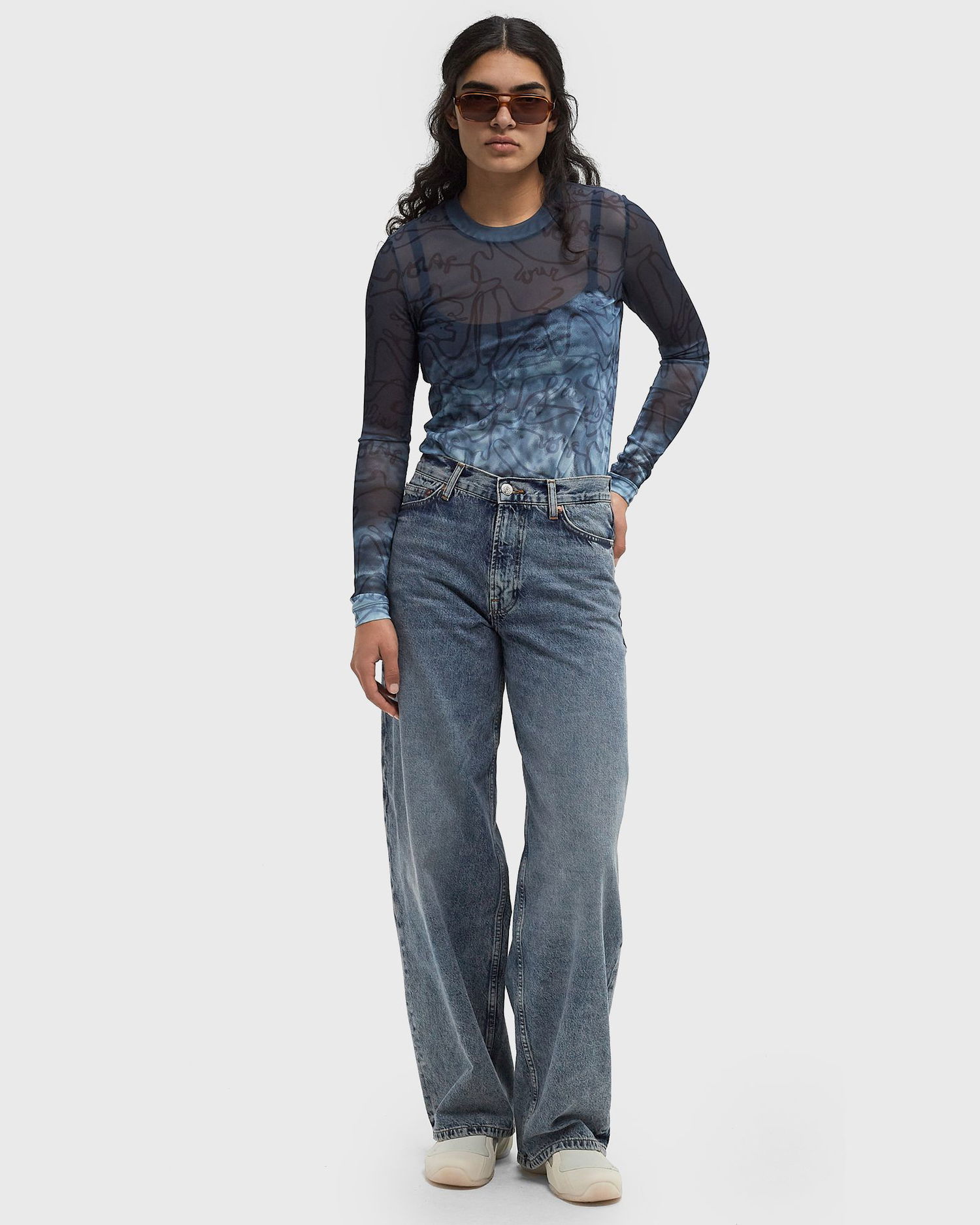 Jeans Samsoe Samsoe Samsøe & Samsøe SAHARPER Wide-Leg Jeans, Size M Sininen | F24400109-AUTHENTIC, 1