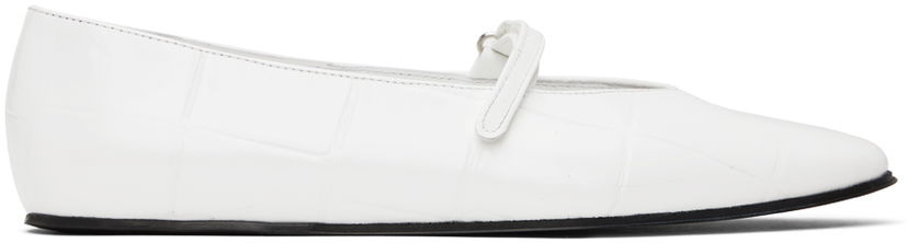 Vaatteet BY FAR BY FAR Molly Ballerina Flats Valkoinen | 23SSMOLFWHMCEL