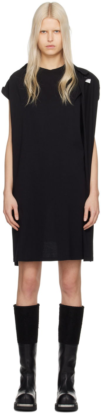 Mekko Maison Margiela MM6 Raw Edge Midi Dress Musta | S52DD0036 S23588