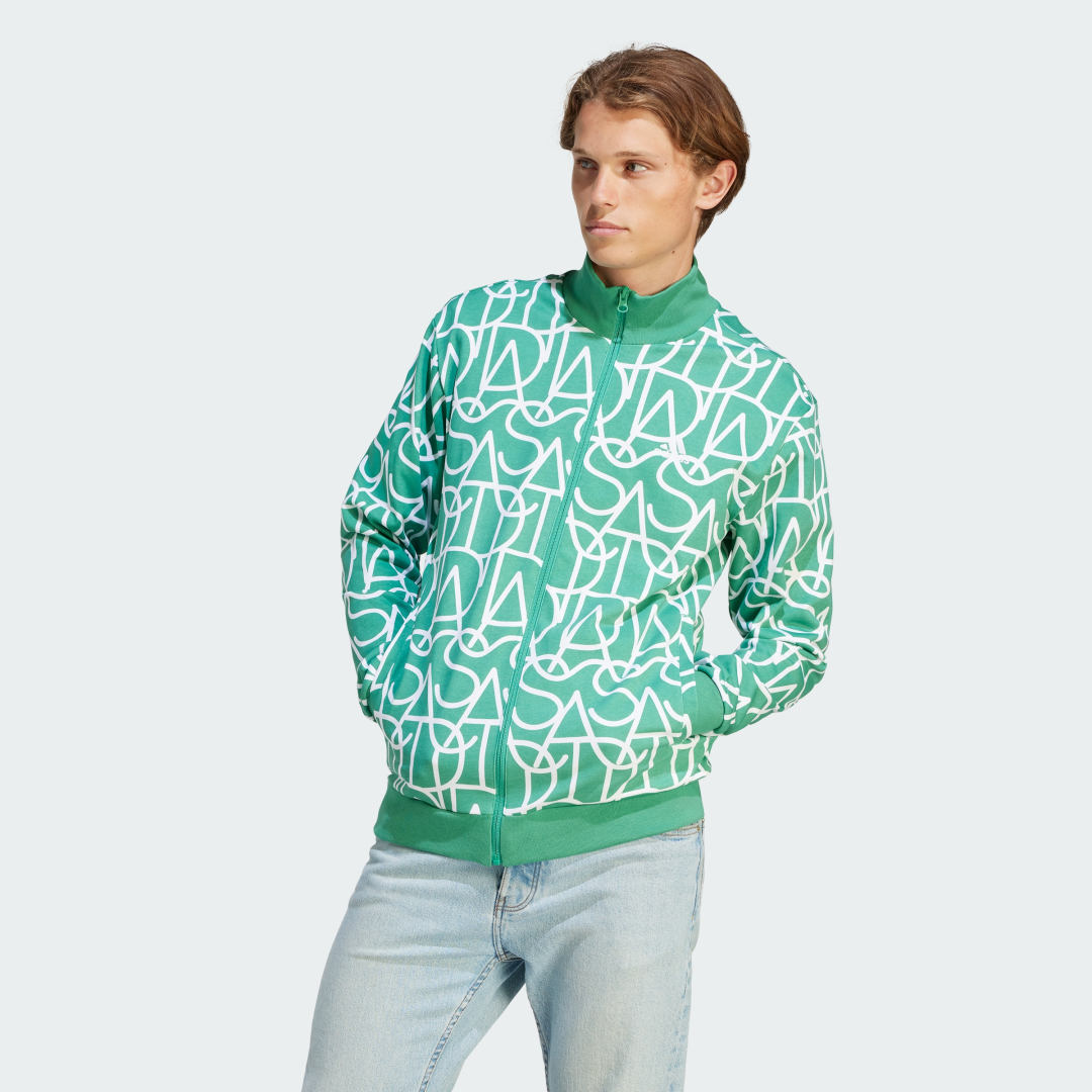 Huppari adidas Performance Sportswear Script Track Top Vihreä | HZ3087, 0