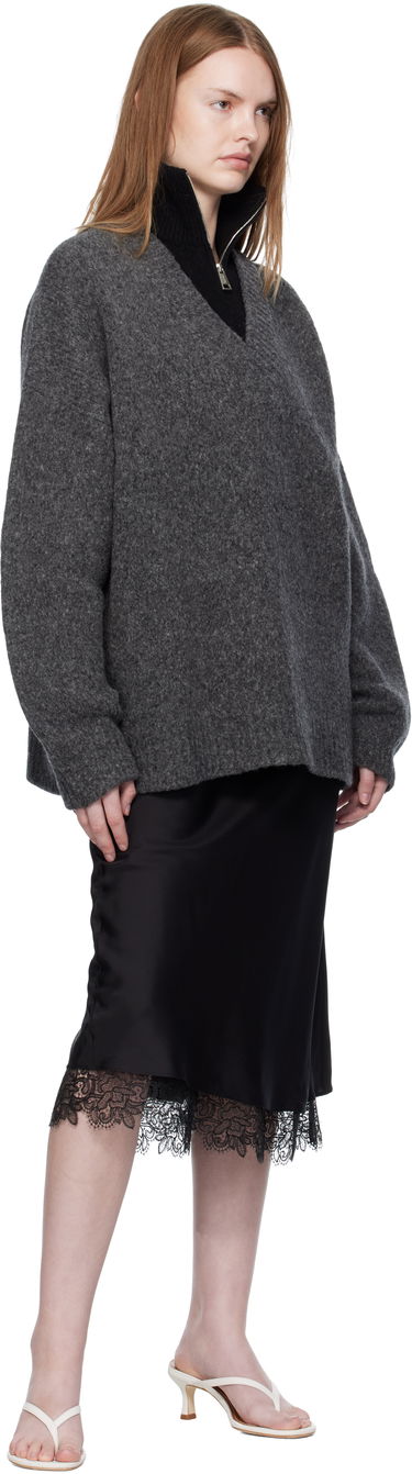 Villapaita Nanushka Nanushka Kylen Half-Zip Sweater Harmaa | NU25PFSW17197, 3
