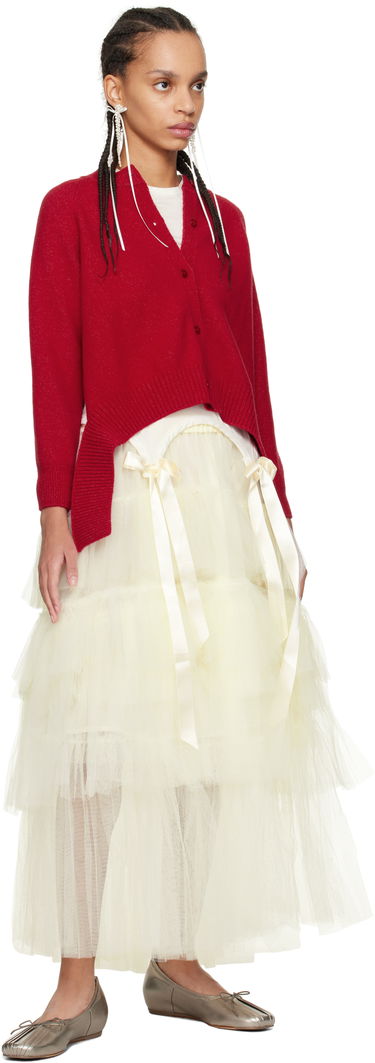 Villapaita Simone Rocha Simone Rocha Open Back Cardigan Punainen | LMK7 0660, 3