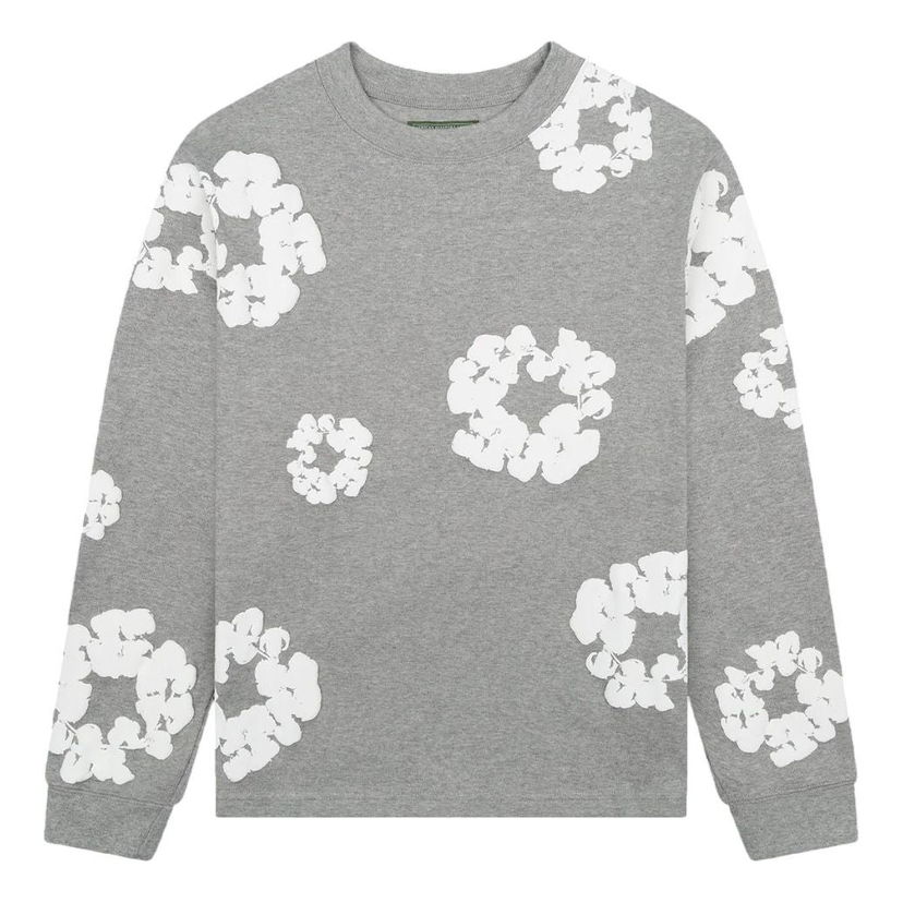 T-paita Denim Tears Denim Tears Wreath Long Sleeve T-Shirt Harmaa | DT-034