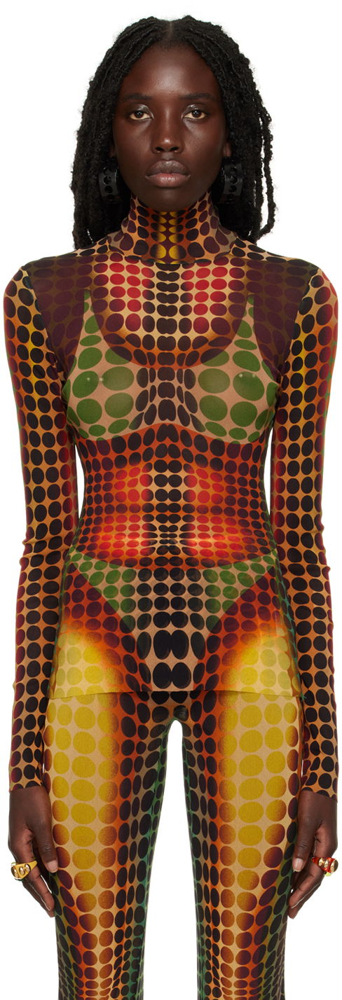 Villapaita Jean Paul Gaultier Gaultier Dots Print Turtleneck Top Monivärinen | 22/09-U-TO049-T521