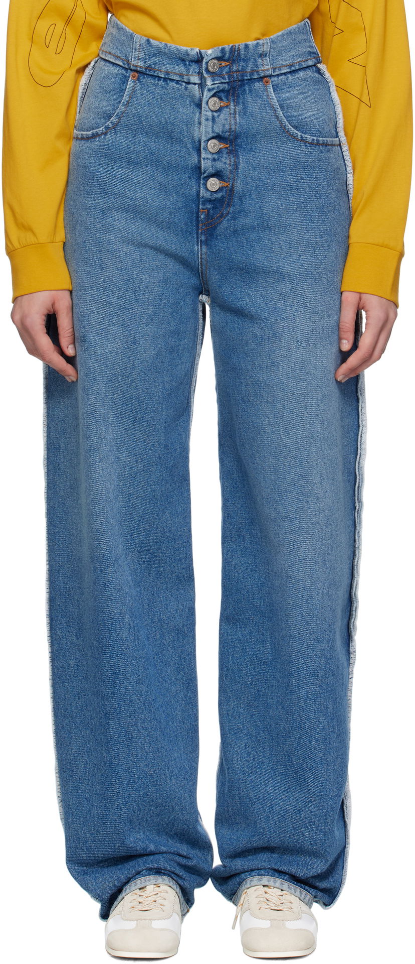 Jeans Maison Margiela MM6 Maison Margiela Raw Edge Jeans Sininen | S52LA0263 M30018