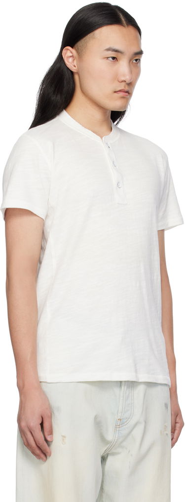 T-paita rag & bone Rag & Bone Classic Cotton Henley T-Shirt Valkoinen | M000T996G, 1