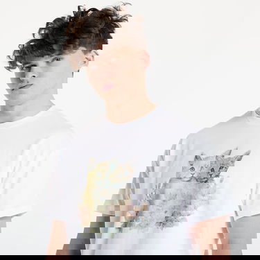 T-paita Vans Oversized Short Sleeve T-Shirt with Kitten Print Valkoinen | VN000MD2WHT1, 4