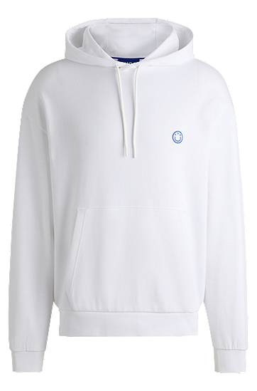 Huppari BOSS Happy HUGO Cotton-Terry Hoodie Valkoinen | 50522381, 0