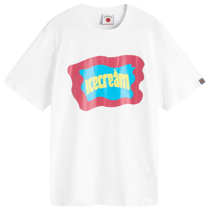 T-paita BBC IceCream ICECREAM Block Logo T-Shirt, Size Large Valkoinen | IC25143-WHT