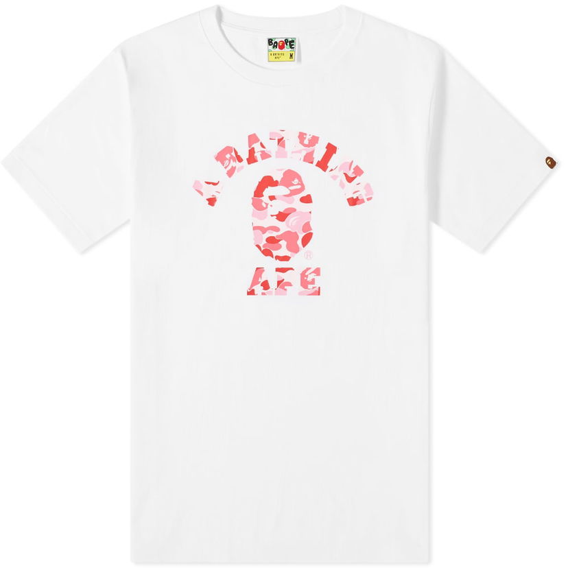 T-paita BAPE ABC Camo College T-Shirt Valkoinen | 001TEH301006X-WHPK