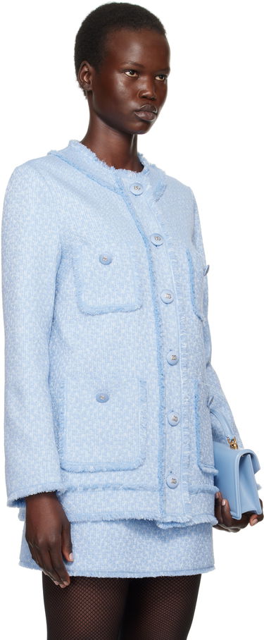 Takki Dolce & Gabbana Dolce&Gabbana Single-Breasted Raschel Tweed Jacket Sininen | F29YCT HUMUA, 1