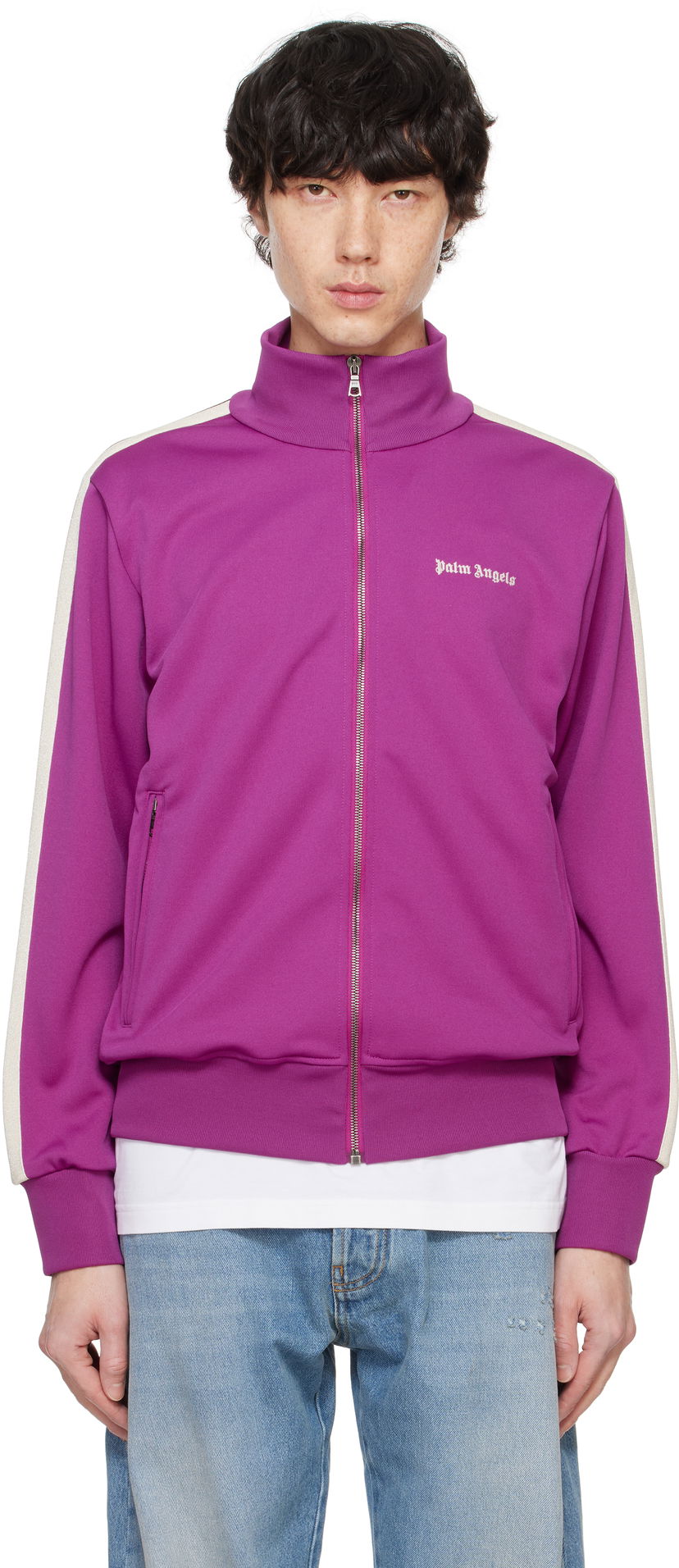Tuulitakki Palm Angels Track Classic Logo Violetti | PMBD058F24FAB0033703
