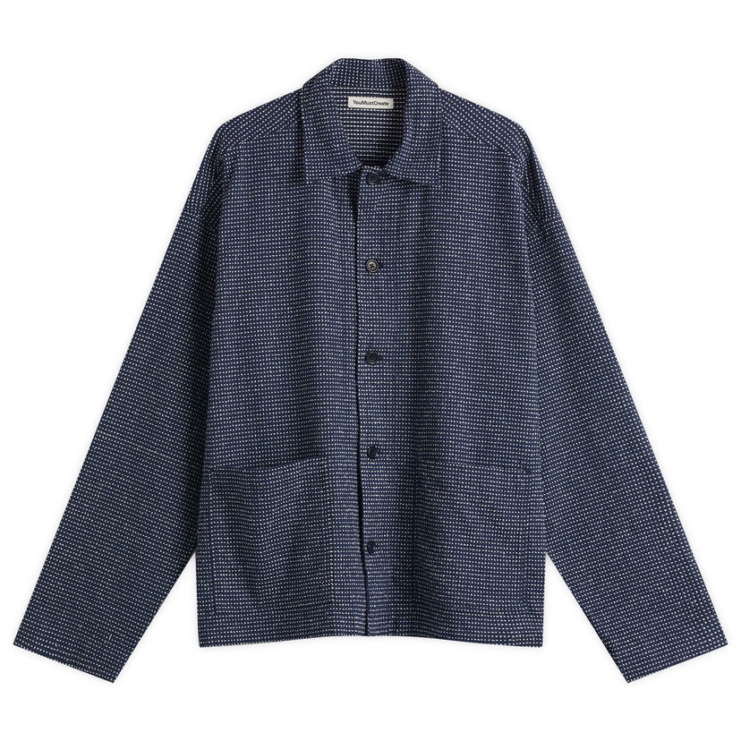 Paita YMC YMC PJ Overshirt, Size Large Sininen | P2YAK-40