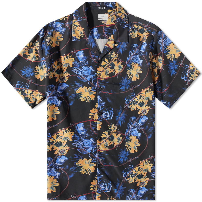 Paita Ksubi Men's Hyper Flower Vacation Shirt Black Musta | MSP23SH005