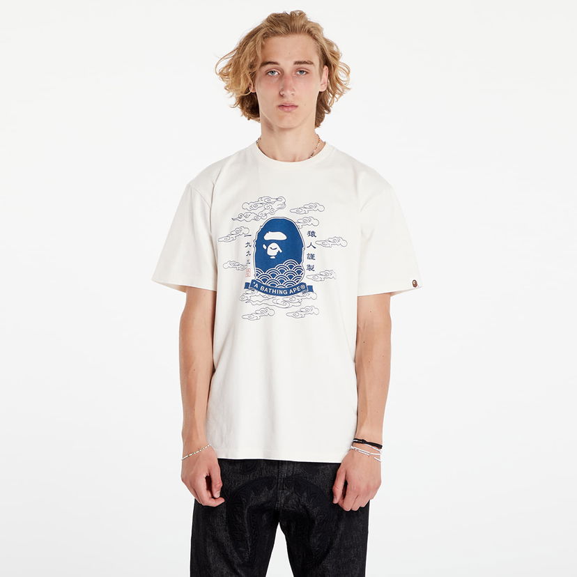 T-paita BAPE A BATHING APE 31St Anniversary Japan Ape Head Tee Ivory Valkoinen | 001CSK201023F IVY