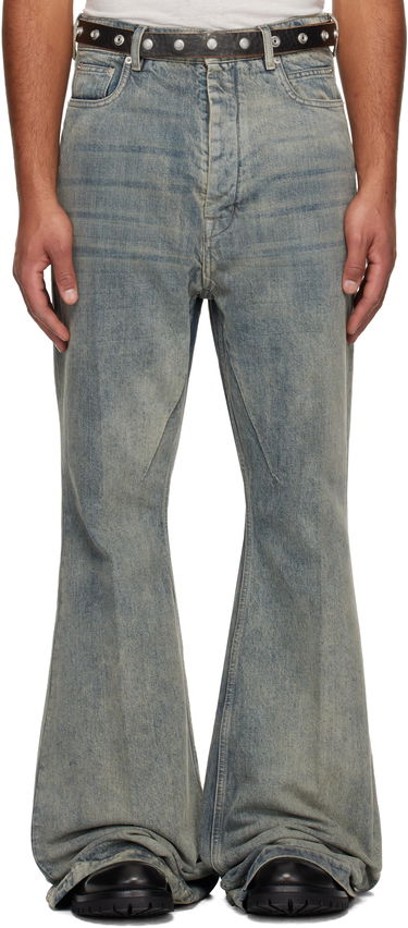 Jeans Rick Owens Flared Wide-Leg Distressed Jeans Concordians Bolan Sininen | RR02E1335 DWG, 0