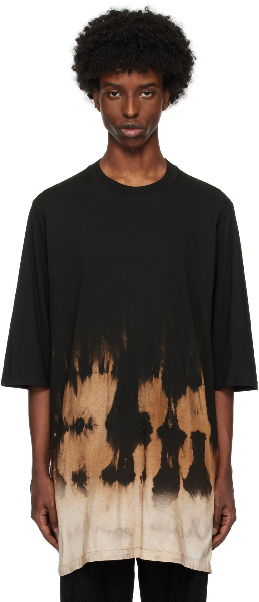 T-paita Rick Owens Porterville Jumbo T-shirt Musta | DU02D2274 RNSUN