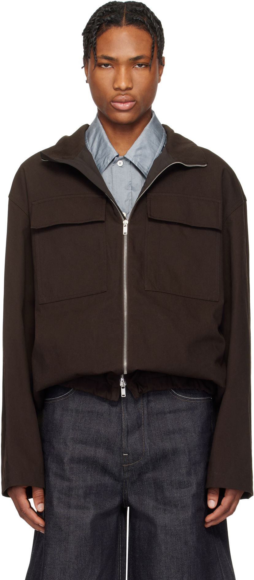 Takki Jil Sander Jil Sander Sportswear Zip-Up Jacket Ruskea | J47SW0006_J45267