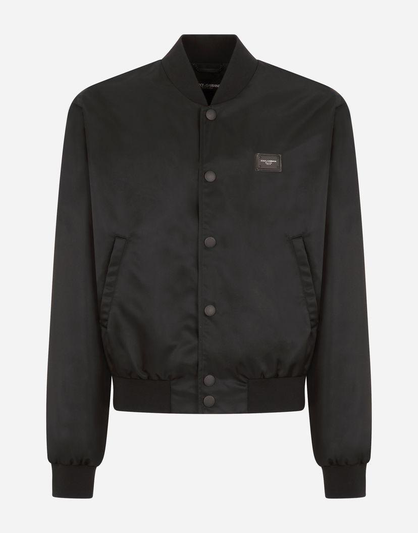 Bomber-takki Dolce & Gabbana Dolce & Gabbana Button Bomber Jacket Musta | G9VD2TFUMNQN0000