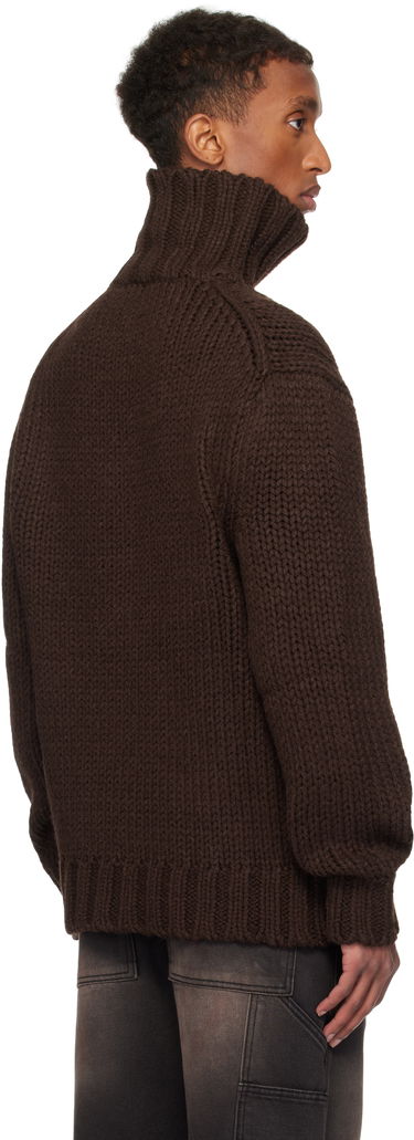 Villapaita We11done We11done Chunky Turtleneck Sweater Ruskea | WD-KT3-24-651-U-BR, 2