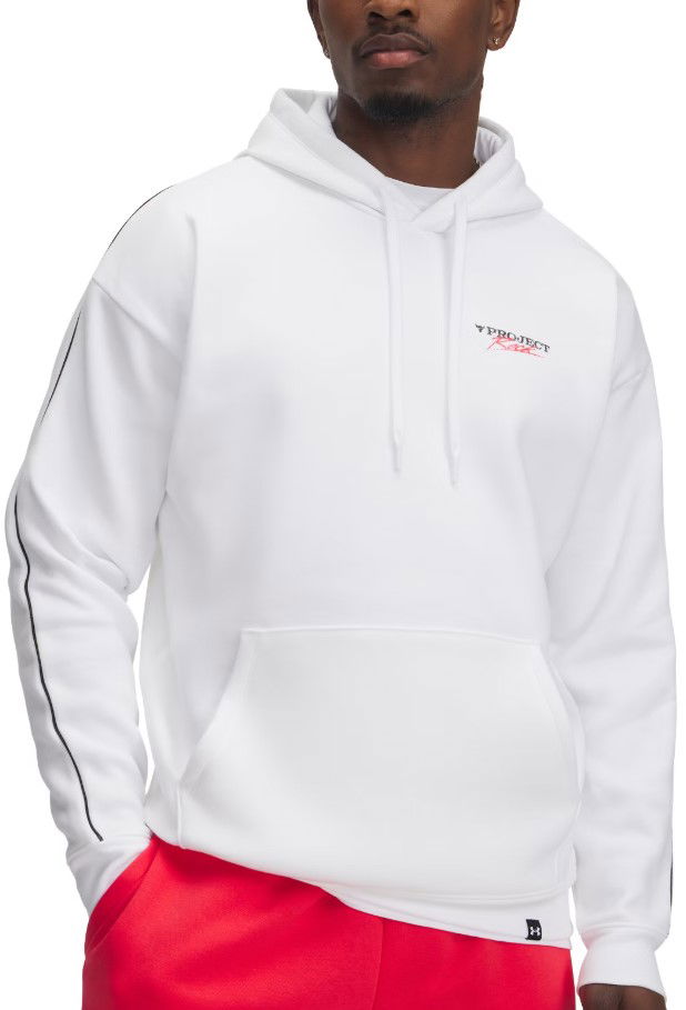 Huppari Under Armour Project Rock Icon Fleece Hoodie Valkoinen | 1389916-100