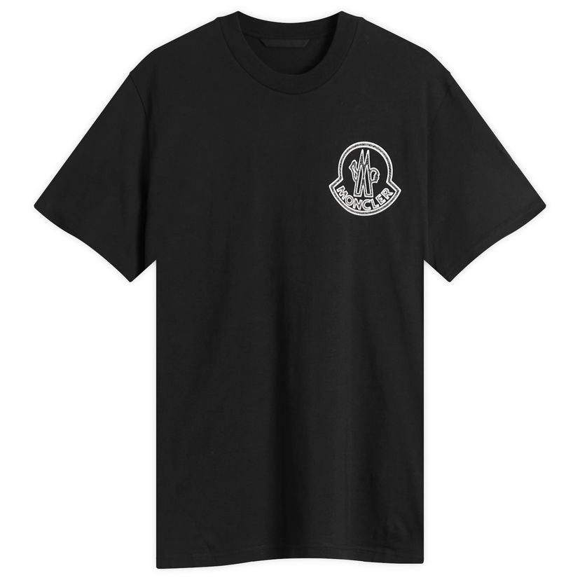 T-paita Moncler Moncler Large Logo T-Shirt Size X-Small Musta | 8C000-56-89AJS-998