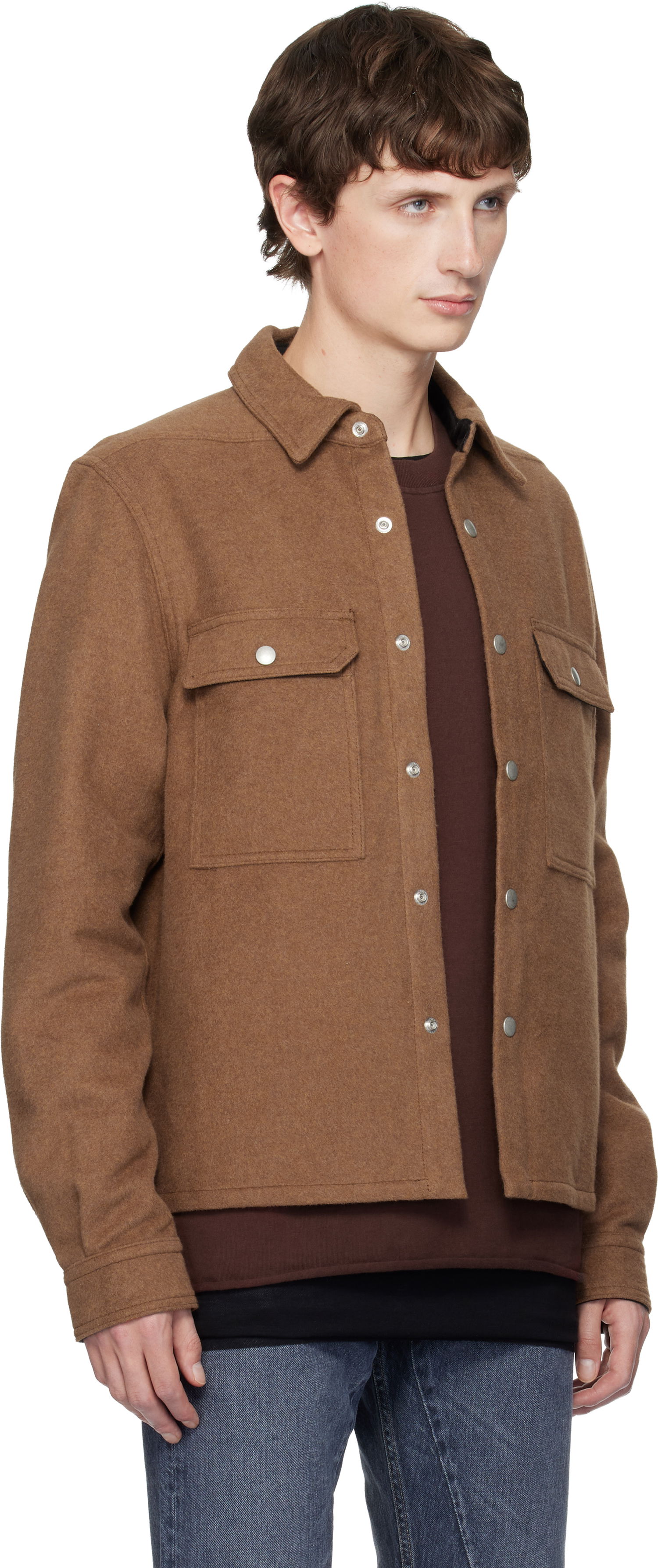 Takki Rick Owens DRKSHDW Concordians Cropped Overshirt Ruskea | DL02E2299 CFRTJP, 1