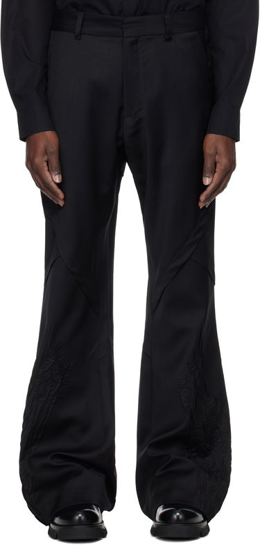 Housut HELIOT EMIL Heliot Emil Inertia Flared Trousers Musta | PRESS25_M_10_188_BLK01, 0